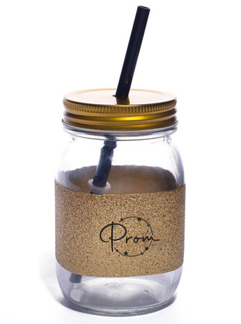 Bradford Tumbler w/Gold Glitter Ribbon