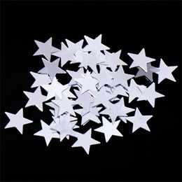 Silver Star Confetti Accents - .5 oz