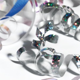 Silver Diamond Holographic Ribbon