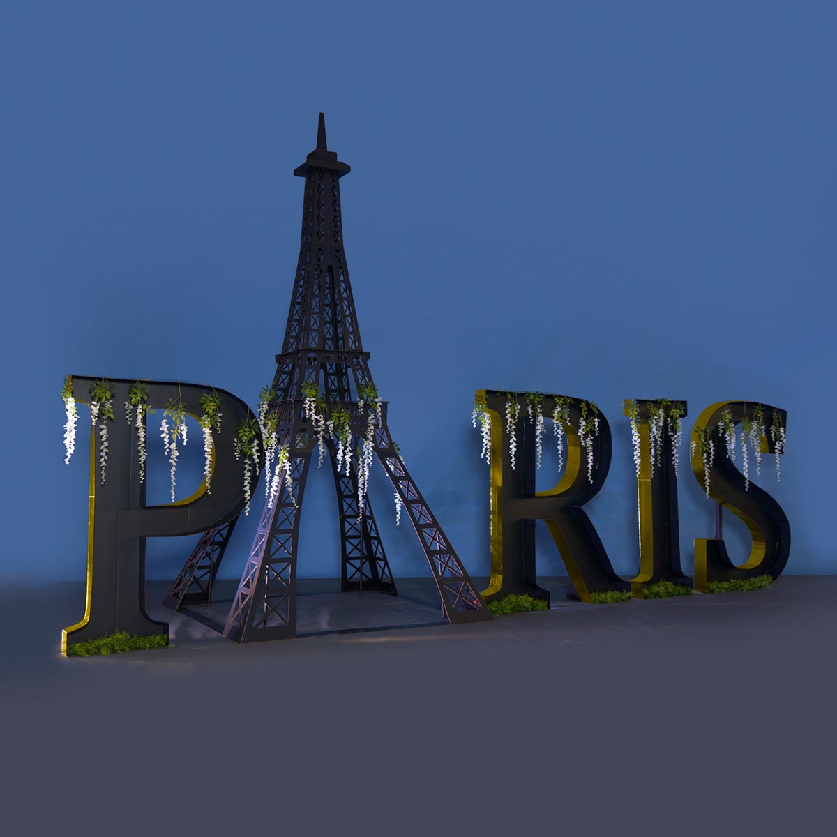Golden Paris Letters Eiffel Tower Kit Prom Nite