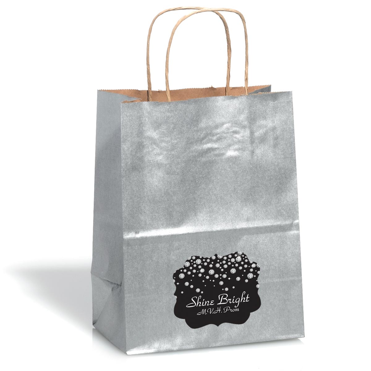large silver gift bags