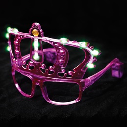 Flashing Crown Mardi Gras Sunglasses