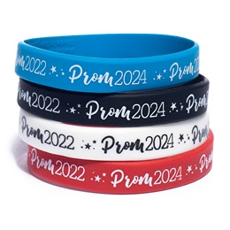 Silicone Prom Wristband - Script Prom and Year With Star