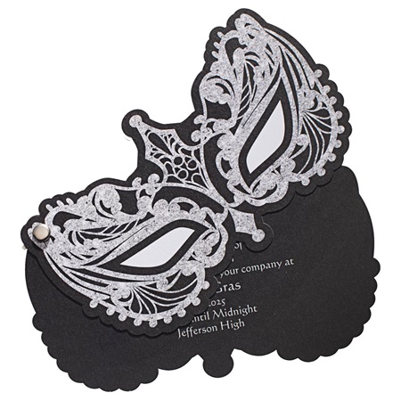 Masquerade Mask Shaped Invitations 8