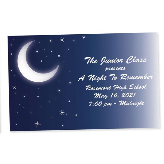 Glowing Moon Custom Tickets Prom Nite