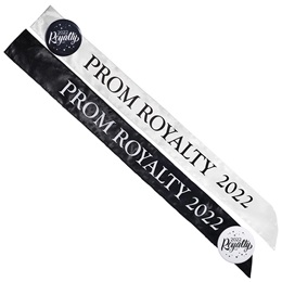 Satin Prom Royalty Year Sash with Button