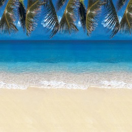 Tropical Beach Flat Background Paper