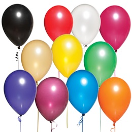 11 inch Metallic Balloons - 150/pkg