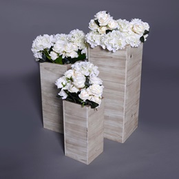 Bouquets of Beauty Boxy Planters and Flowers Kit (set of 3)