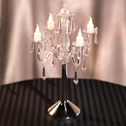 Acrylic Crystal Candelabra Centerpiece