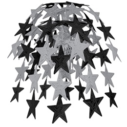 Star Cascade Centerpiece - Black/Silver