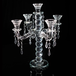 5-Candle Crystal Candelabra Centerpiece