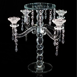 4-Arm Crystal Candelabra Centerpiece