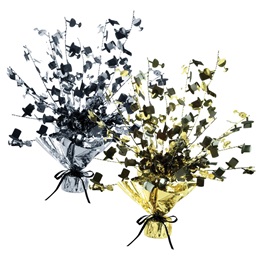 Party Glass and Top Hat Foil Centerpiece