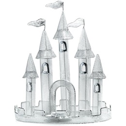 12 inch Silver Castle Wire Centerpiece - Set of 2