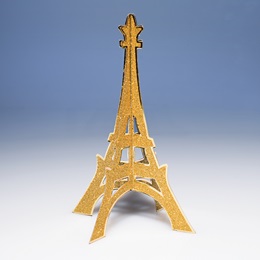 Glittered Eiffel Tower Centerpiece - Gold