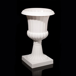 White 19 1/4" Plastic Planter Urn