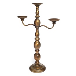 Three-Arm Metal Candlestick