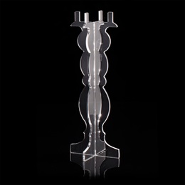 Clear Acrylic Candlestick Centerpiece, 11 in.