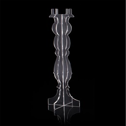 Clear Acrylic Candlestick Centerpiece - 9"