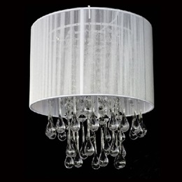 Crystal Teardrop Chandelier - White