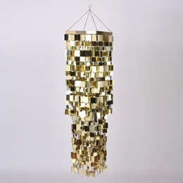 Square Gold Chandelier