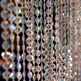 Iridescent Crystal Curtain - 12 ft. long