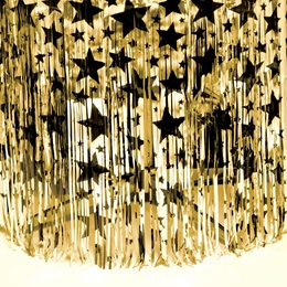 Metallic Star Curtain