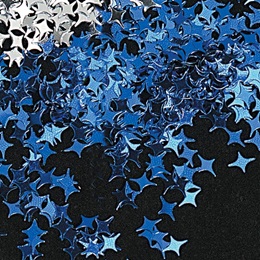 Blue 4-point Star Confetti – 1 ounce