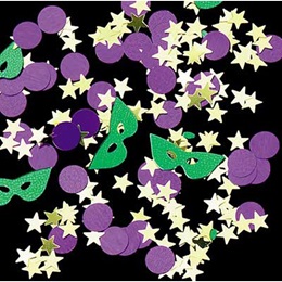 Mardi Gras Masks Confetti - 1 pound