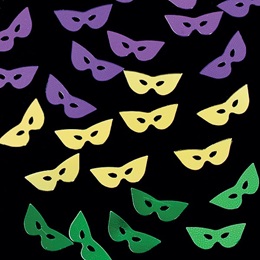 Mardi Gras Masks Confetti - 1 ounce