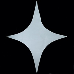 12 inch Metallic Silver 4-Point Stars – Package of 12