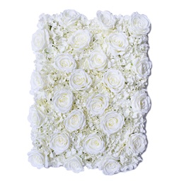 White Roses and Hydrangeas Floral Panel