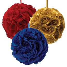 Fabric Flower Pomander - 12 in.