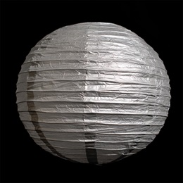 12 in. Metallic Silver Chinese Paper Lanterns, 10/pkg