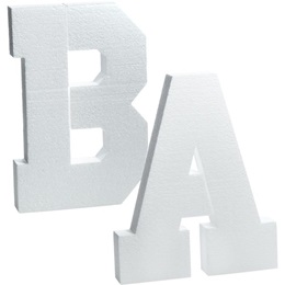 White Styrofoam Letters and Numbers – 11 1/2"