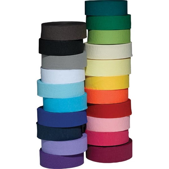 Solid Color Crepe Streamers