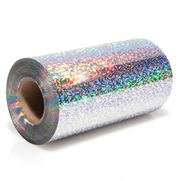 Silver Holographic Streamer - 4 inch x 100 feet