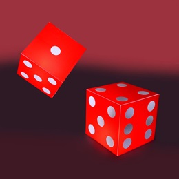 Shake 'Em and Roll 'Em Lit Red Dice Kit (set of 2)