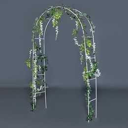 White Wire Garden Arch