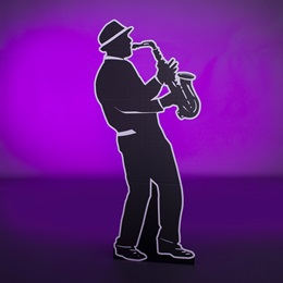 Spirited Sax Player Silhouette Kit