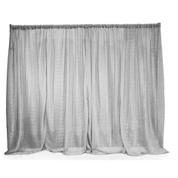 Metallic Silver Easy-Up Fabric Backdrop