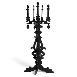 Black Candelabra Silhouette