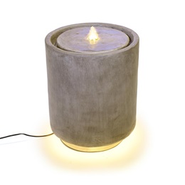 Round Light-up Faux Stone Fountain