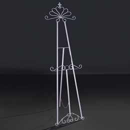 White Metal Easel