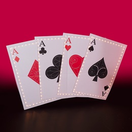 Four of a Kind Aces Lit Cards Kit