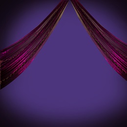 Lighted Purple Fabric Drapes Backdrop Kit