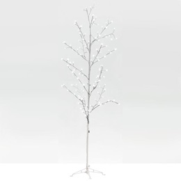 Lit White Wire Tree