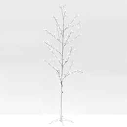 Lit White Wire Tree