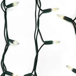 100-Bulb Clear Mini Lights with Green Cord